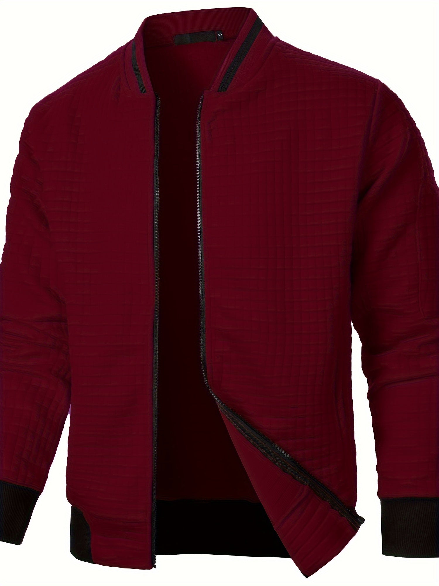 Soren | Men's Zip Up Stand Collar - Casual Insulated Knit Polyester Outerwear