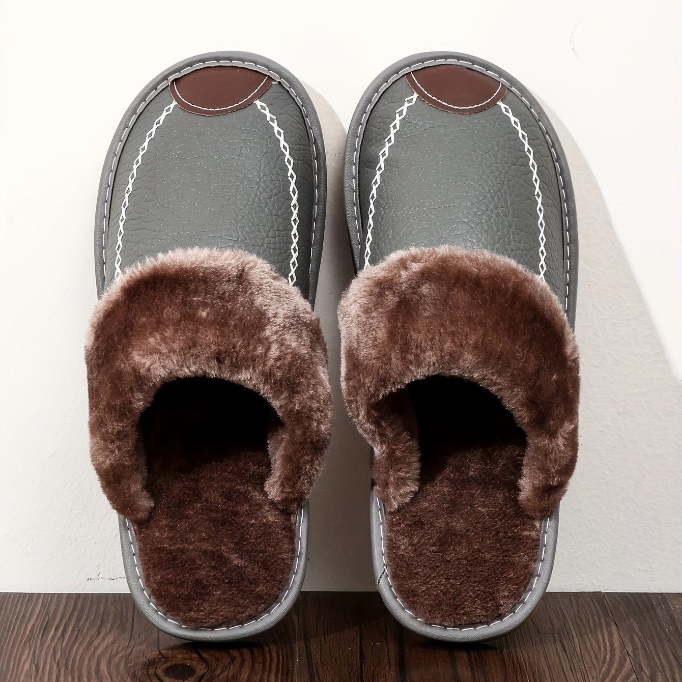 CozyFusion | Unisex Leren Pluche Fleece Knusse Pantoffels - Ideaal voor Wintercomfort