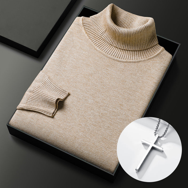 Gerwin | Premium kasjmier coltrui voor heren – Effen kleur, zacht gebreid, winter- en herfstmode