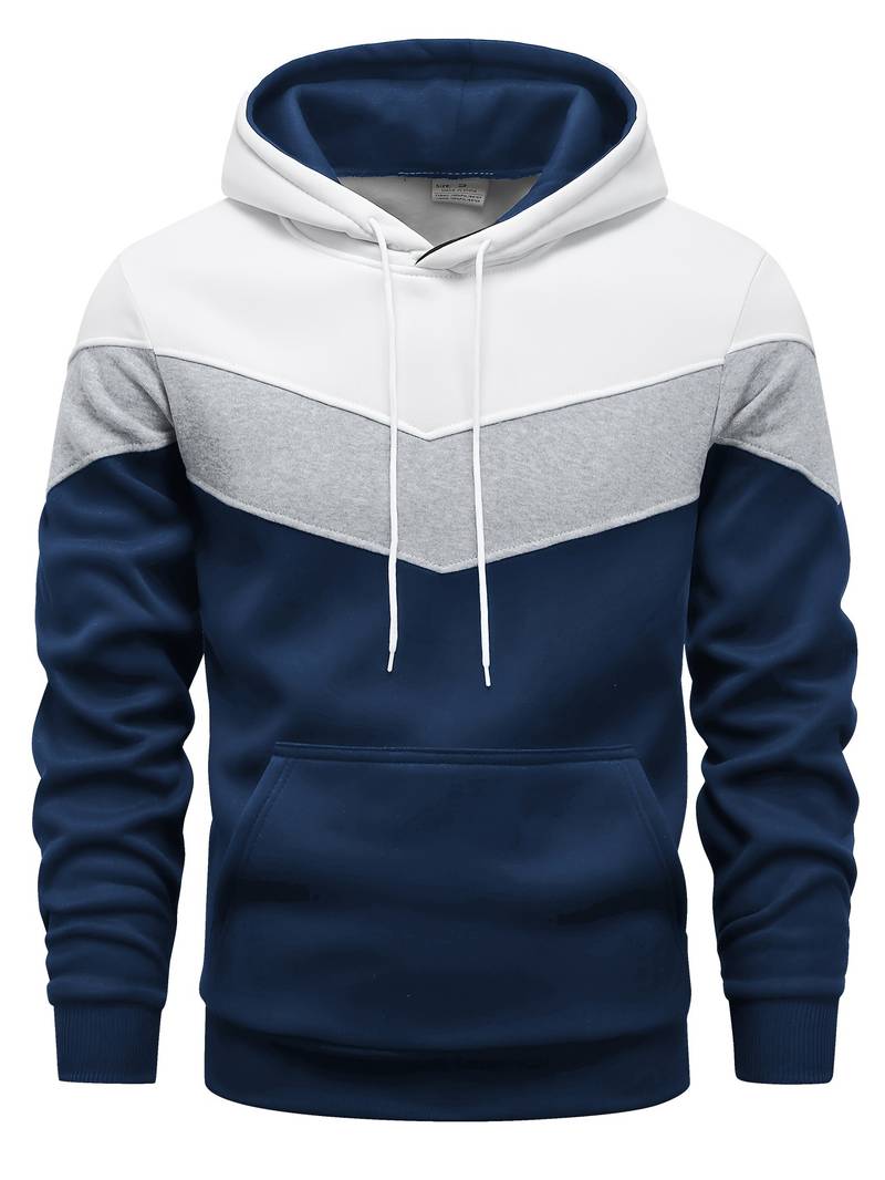 Gunther | Kleurblok Hoodie voor Heren - Stijlvol Casual Sweatshirt met Gedurfd Ontwerp