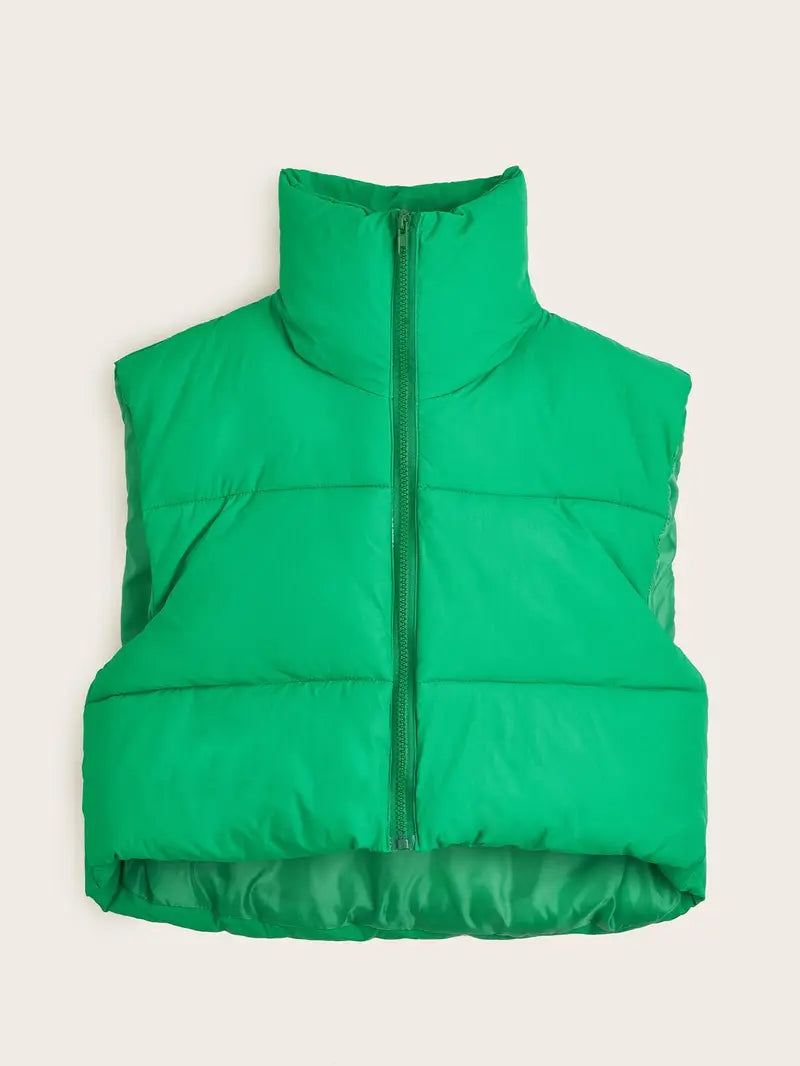 Adelheid | Vrouwen Lichtgewicht Mouwloos Thermisch Vest - Zip-up, Effen, Herfst/Winter Laag