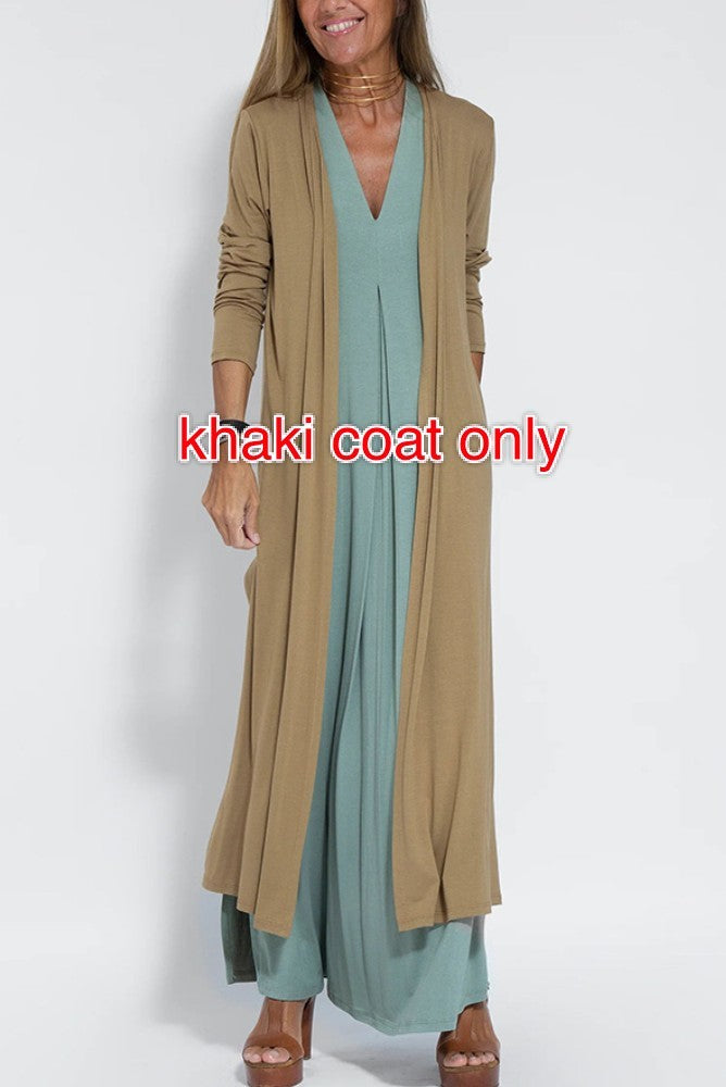 Ensemble femme : robe et long cardigan