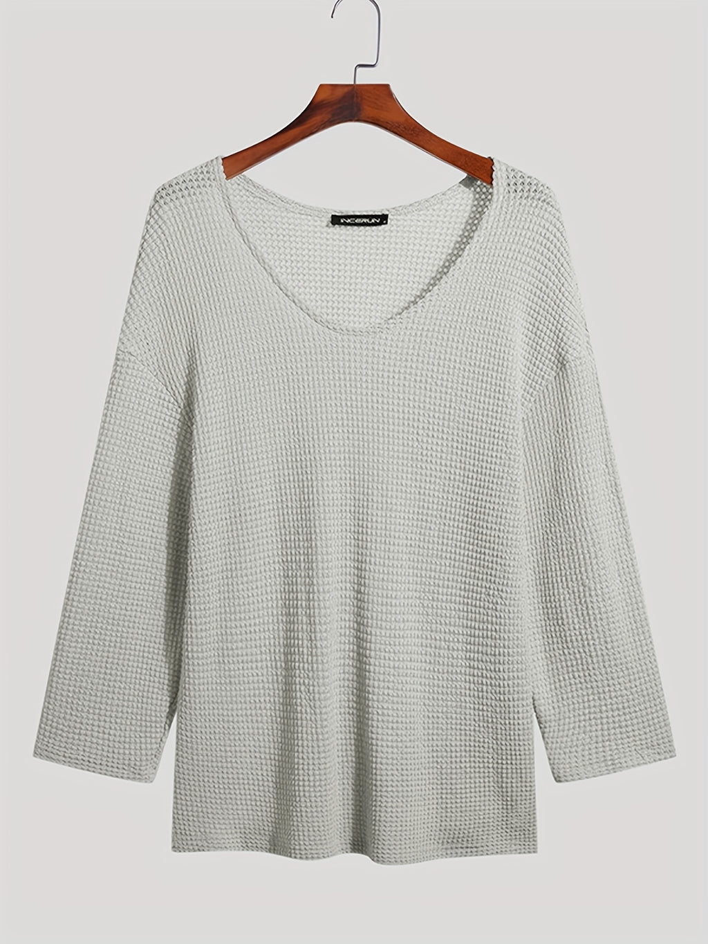 Hanno | Heren V-hals Lange Mouwen Hol gebreide Top - Casual, Lichtgewicht & Stijlvol Overhemd
