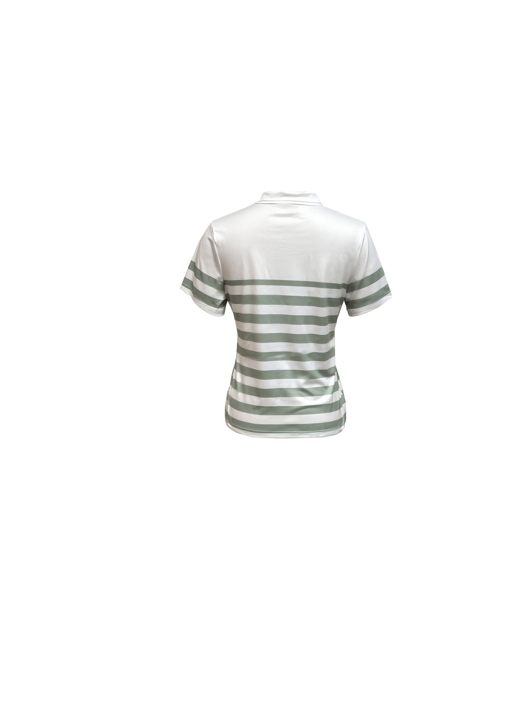 Elanith | Dames Halve Zip Shirt – Korte Mouw, Gestreept, Casual & Sportief Top