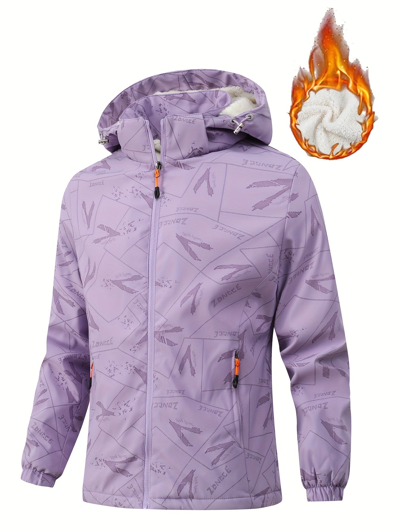 Adaira | Outdoorjas voor dames, fleecevoering, winddicht & waterdicht voor wandelen & hardlopen