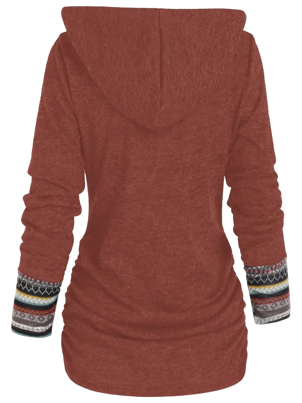 Hannelore | Hoodie met knoopdecoratie en streepdessin - Casual Pullover met lange mouwen