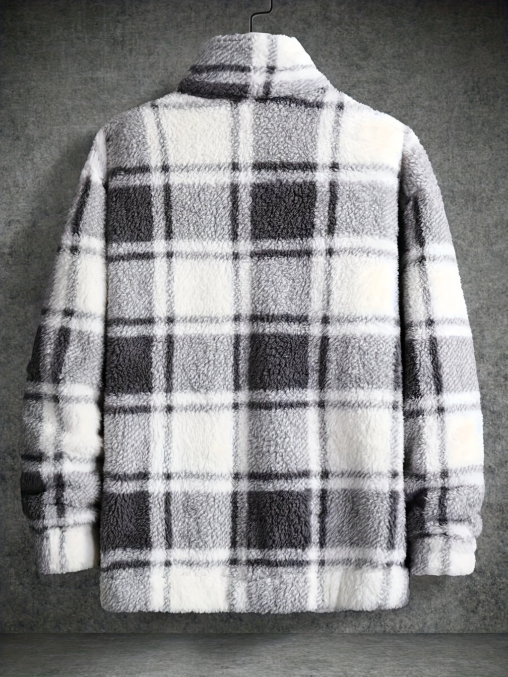 Tony | Geruite pluche herenjas - Casual stijlvolle jas - comfortabele kleding voor buiten