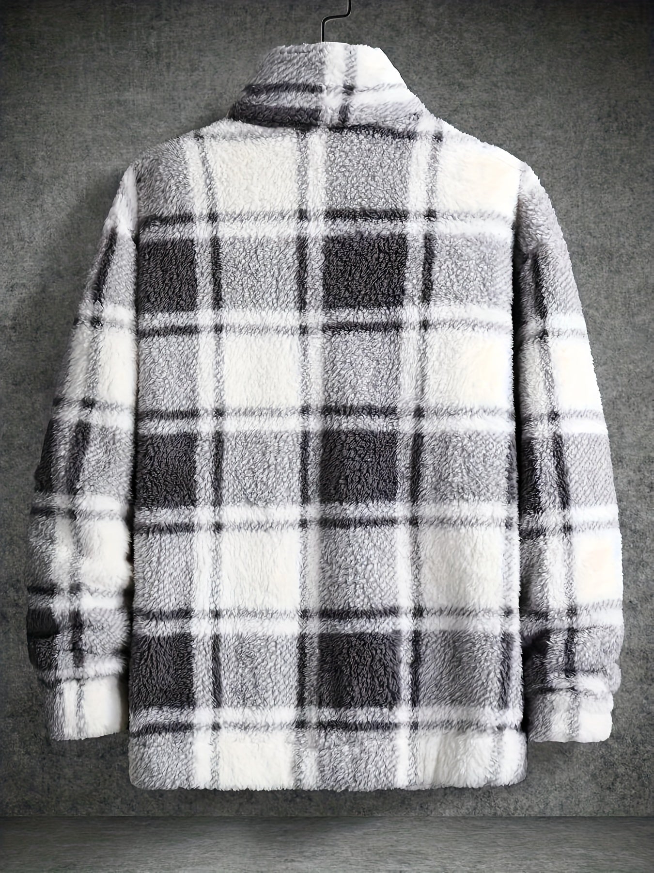 Tony | Geruite pluche herenjas - Casual stijlvolle jas - comfortabele kleding voor buiten