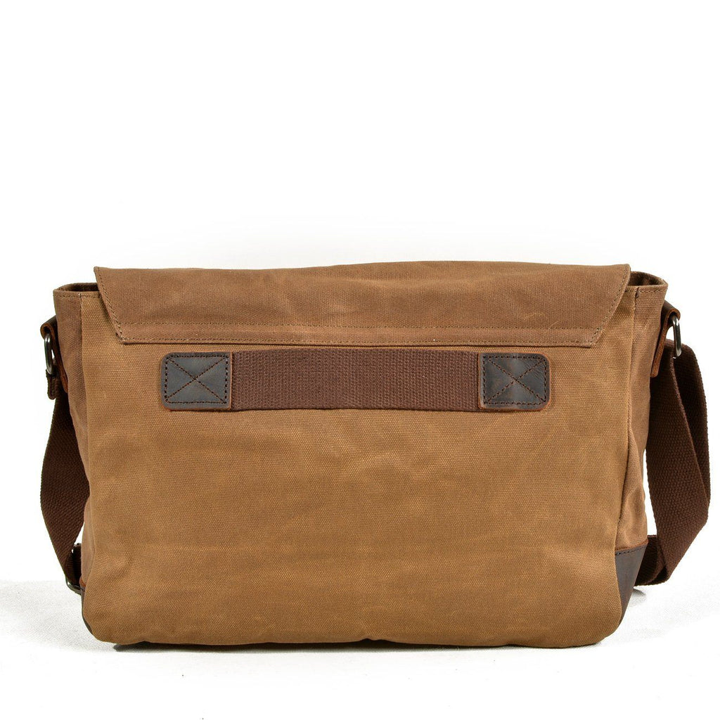 UrbanGear | Vintage Canvas Leren Heren Schoudertas - Grote Capaciteit