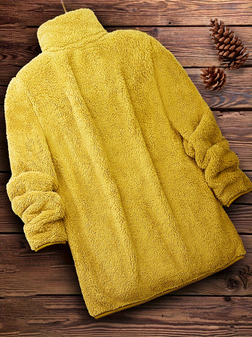 Maren | Teddyjas met rits voor dames - Casual Effen Winterjas - Warme Winterjas met lange mouwen voor koud weer