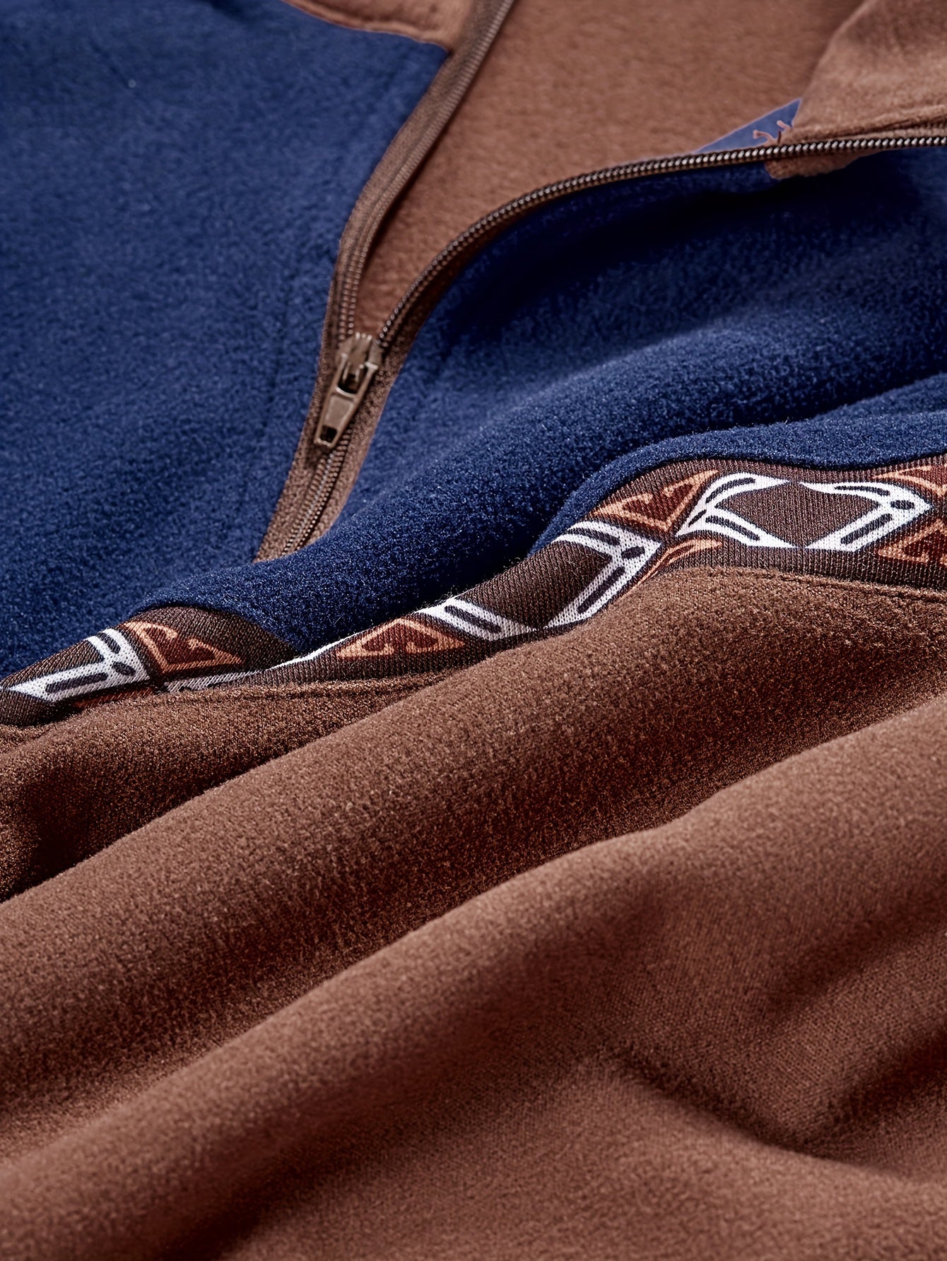 Ignacio | Heren Etnisch Patroon Sweatshirt met Halve Rits - Gestreept Kleurenblok Lange Mouwen Casual Henley Top voor Herfst & Winter