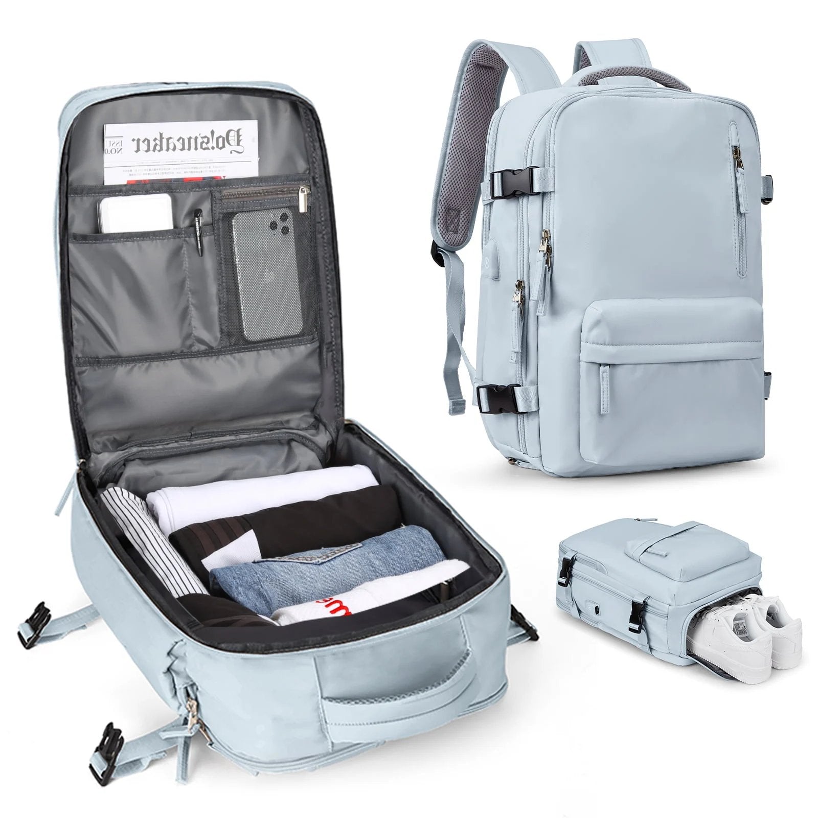 TrailMax | Waterdichte reisrugzak met grote capaciteit – Wandel- en outdoor-dagrugzak met meerdere compartimenten