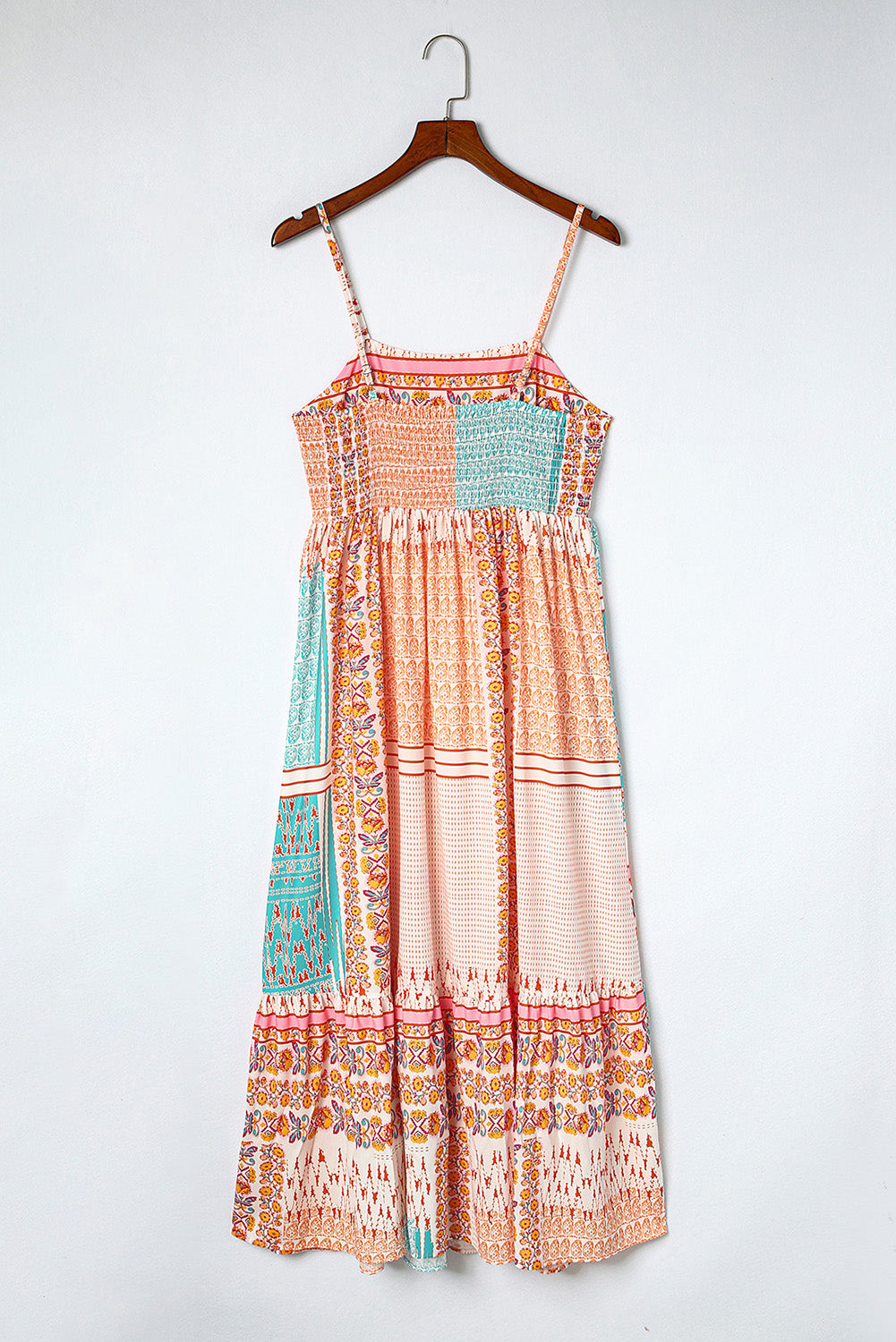 Graciana | Multi-coloured Boho Patchwork Print Sundress