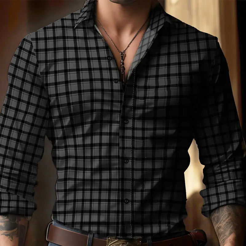 Idris | Chemise à carreaux personnalisée pour homme – Coupe parfaite, élégante et résistante