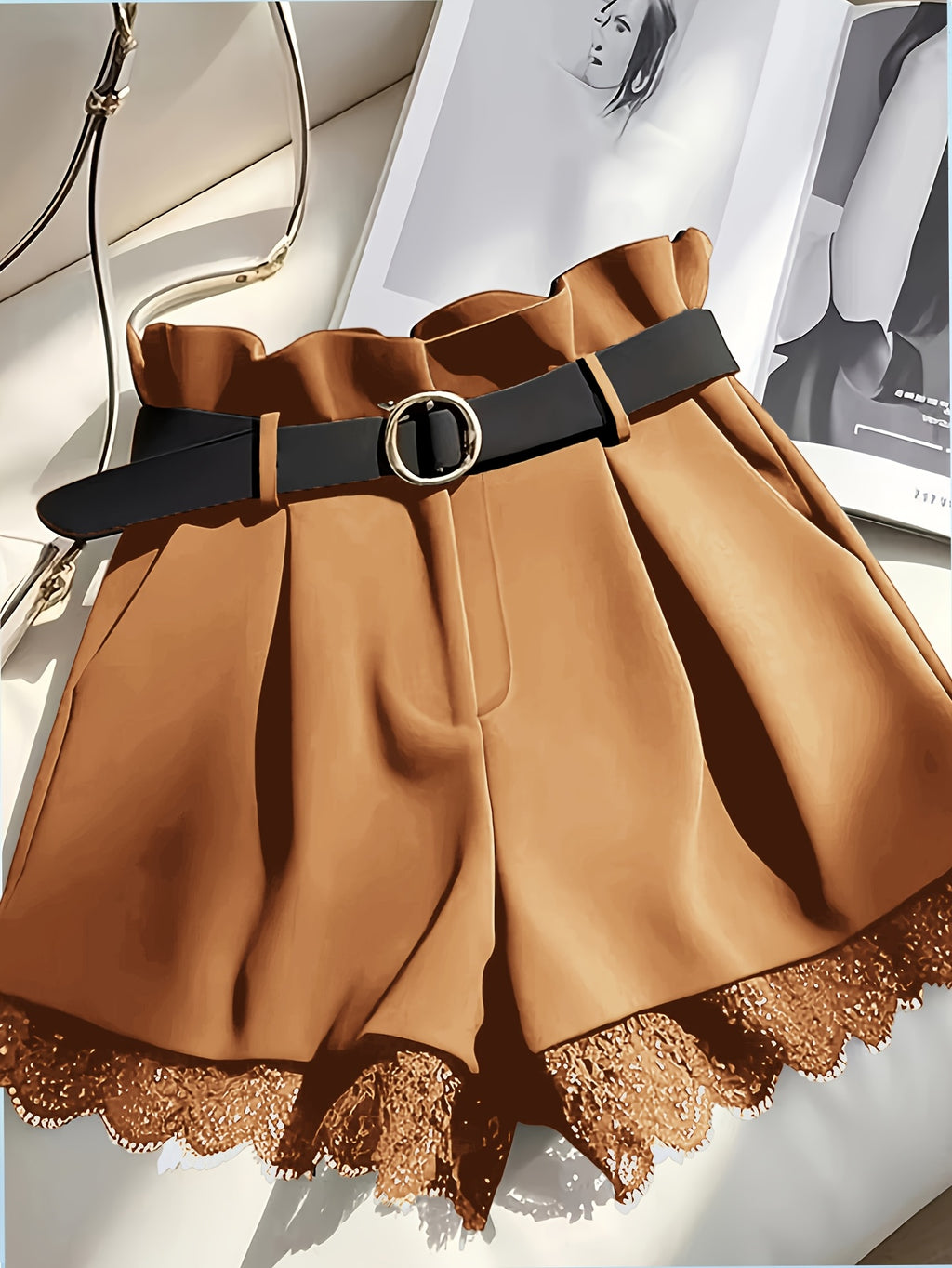 Ziah | Chique kanten short voor dames – Elegante, casual zomerkleding met hoge taille