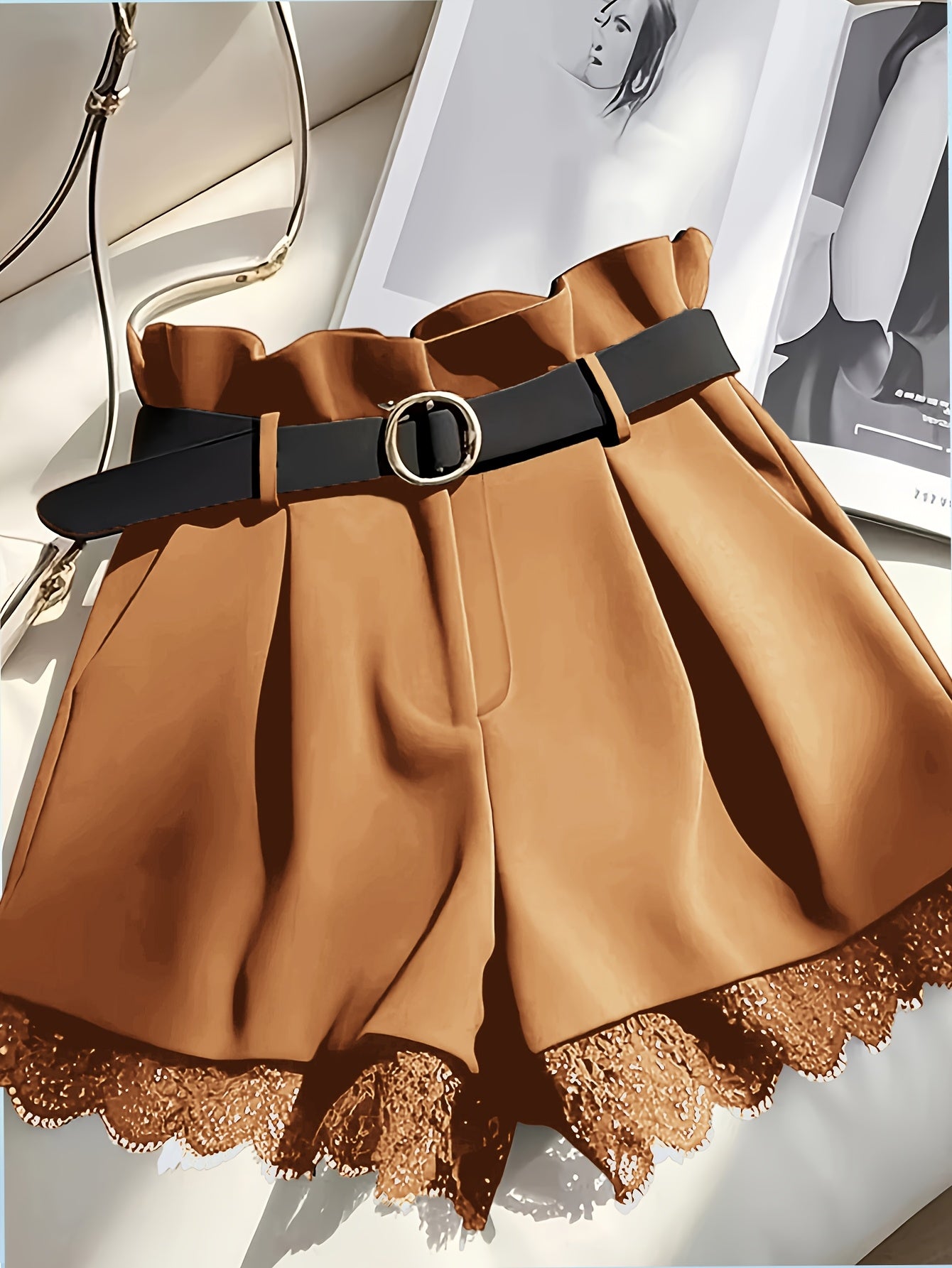Ziah | Chique kanten short voor dames – Elegante, casual zomerkleding met hoge taille