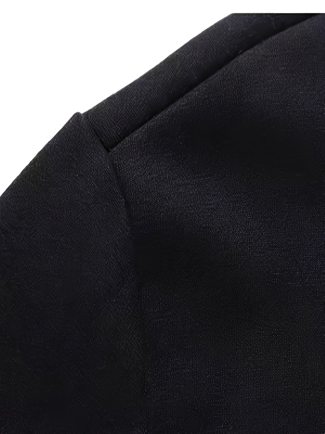 Cadrian | Heren sweatshirt met fleecevoering – Comfortabel zwart shirt met lange mouwen en borduursel, casual trui