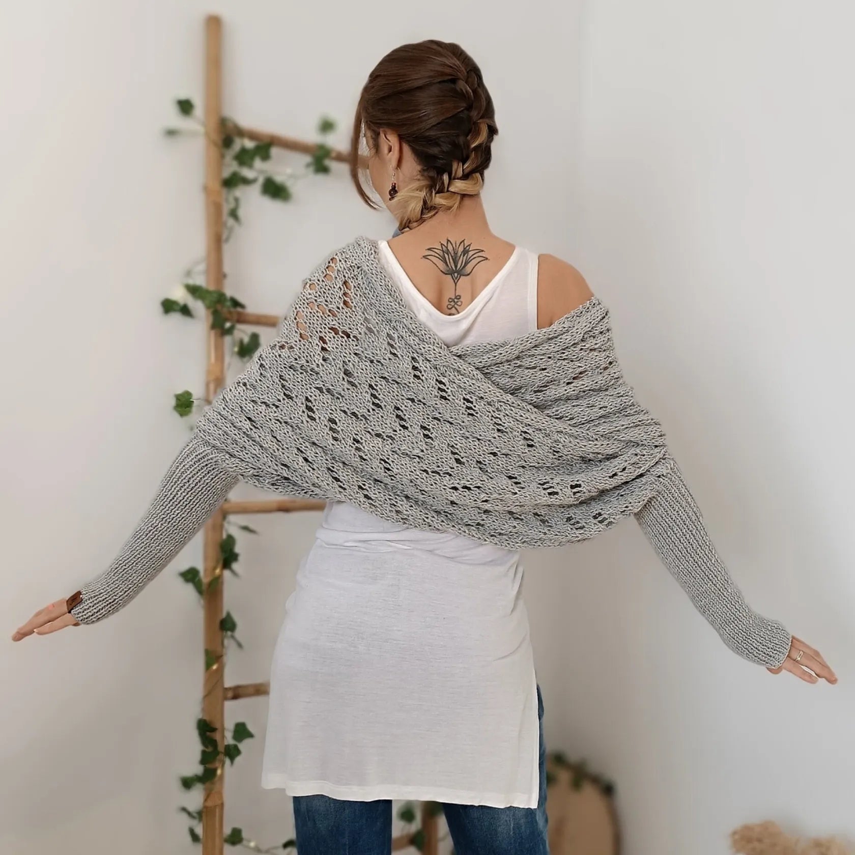 Winifred | Gebreide omslagdoek voor dames – Comfortabele oversized gebreide sjaal voor herfst en winter