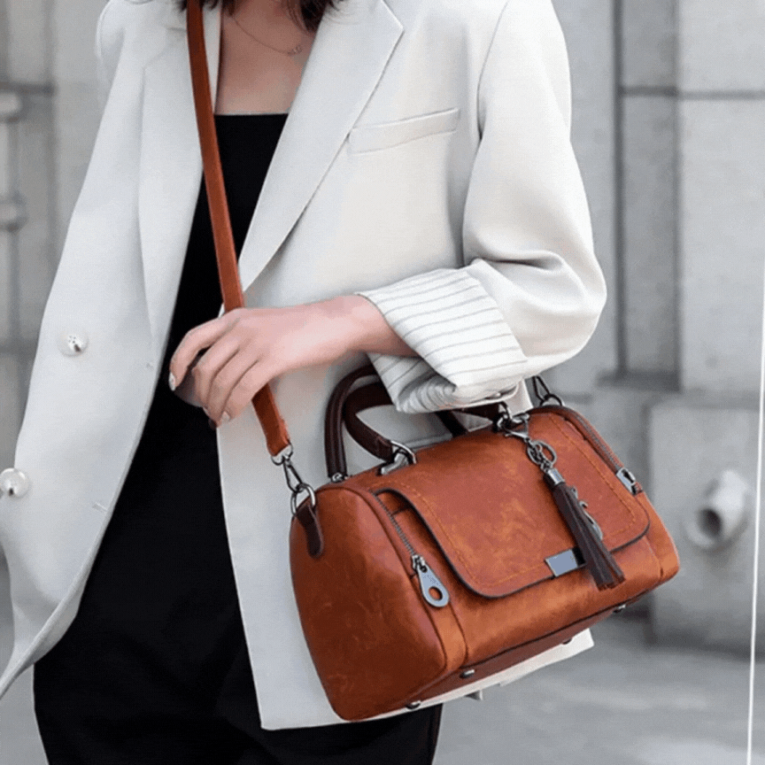 Avenza | Stijlvolle leren handtas voor vrouwen met verstelbare schouderriem - veelzijdig en chic modeaccessoire