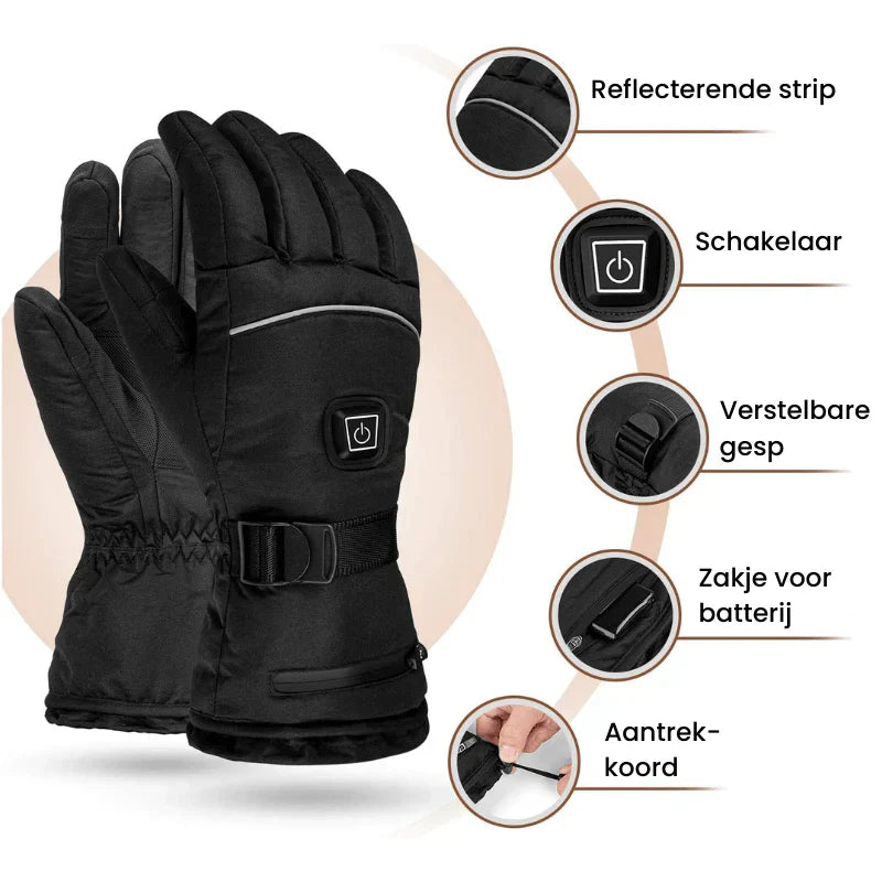 BlazeHands | Gants d'hiver chauffants électriques imperméables unisexes – Écran tactile, chaleur réglable