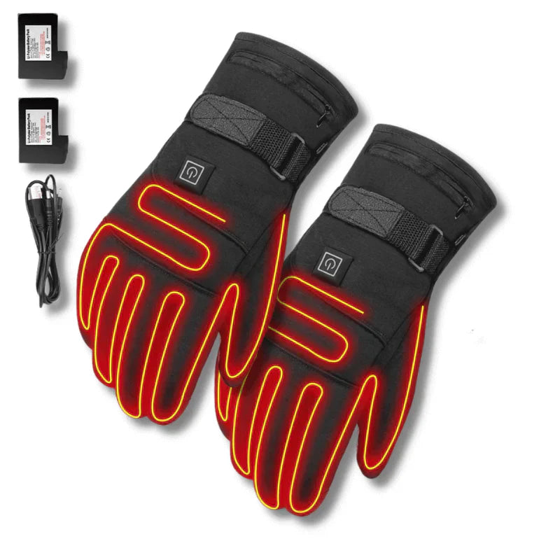 BlazeHands | Gants d'hiver chauffants électriques imperméables unisexes – Écran tactile, chaleur réglable