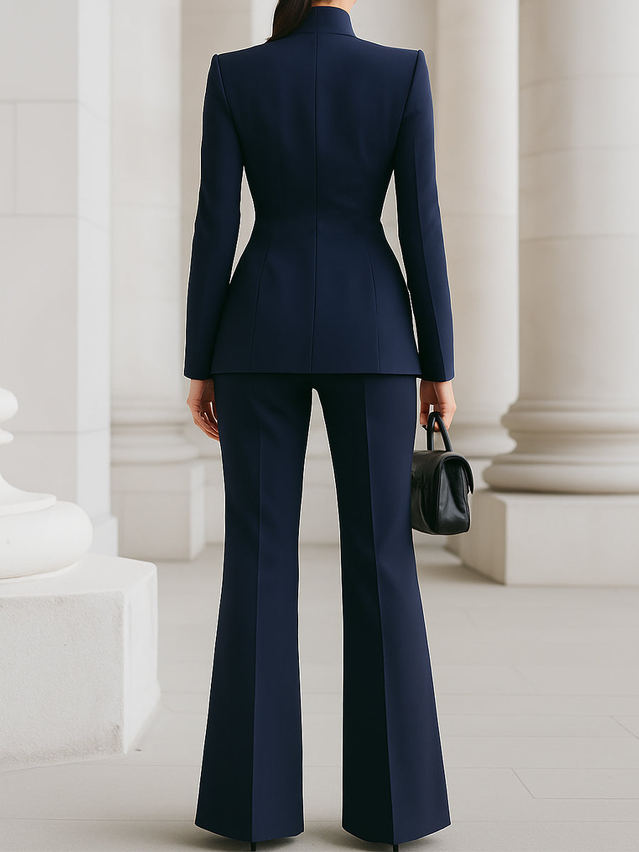 Faelith | Elegante blazer en wijde broekpak voor dames – Op maat gemaakt powerpak