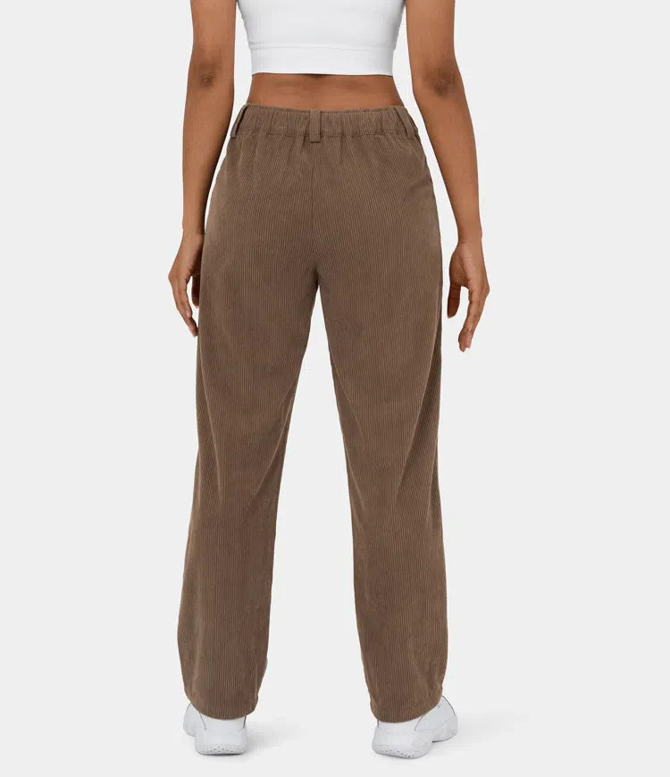 Judita | Pantalon en velours côtelé taille haute pour femme - confortable, élégant et polyvalent