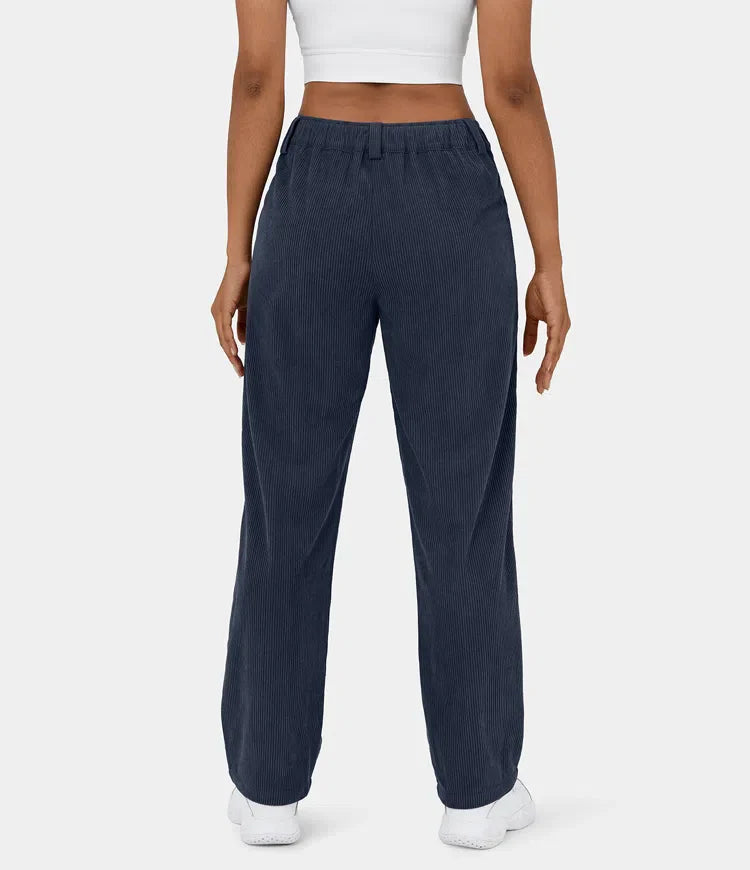 Judita | Pantalon en velours côtelé taille haute pour femme - confortable, élégant et polyvalent