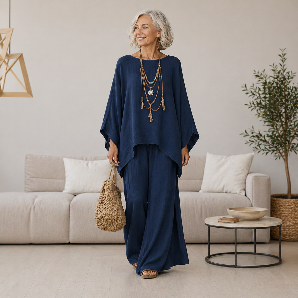 Pavia | Casual, soepelvallende set – tweedelige bijpassende outfit voor dames
