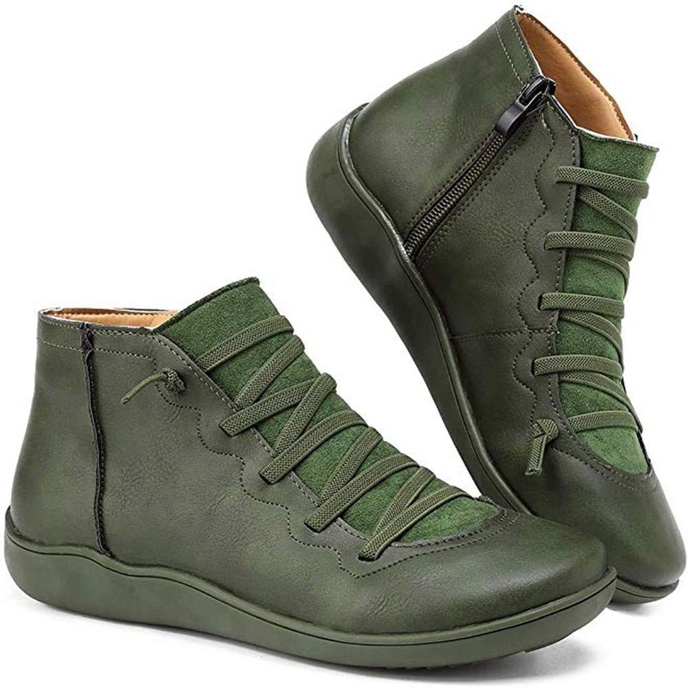 Orthea | Bottines orthopédiques en cuir pour femmes – Bottes confortables à fermeture éclair
