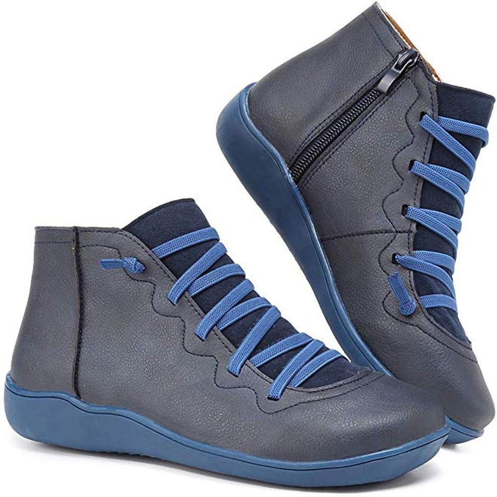 Orthea | Bottines orthopédiques en cuir pour femmes – Bottes confortables à fermeture éclair