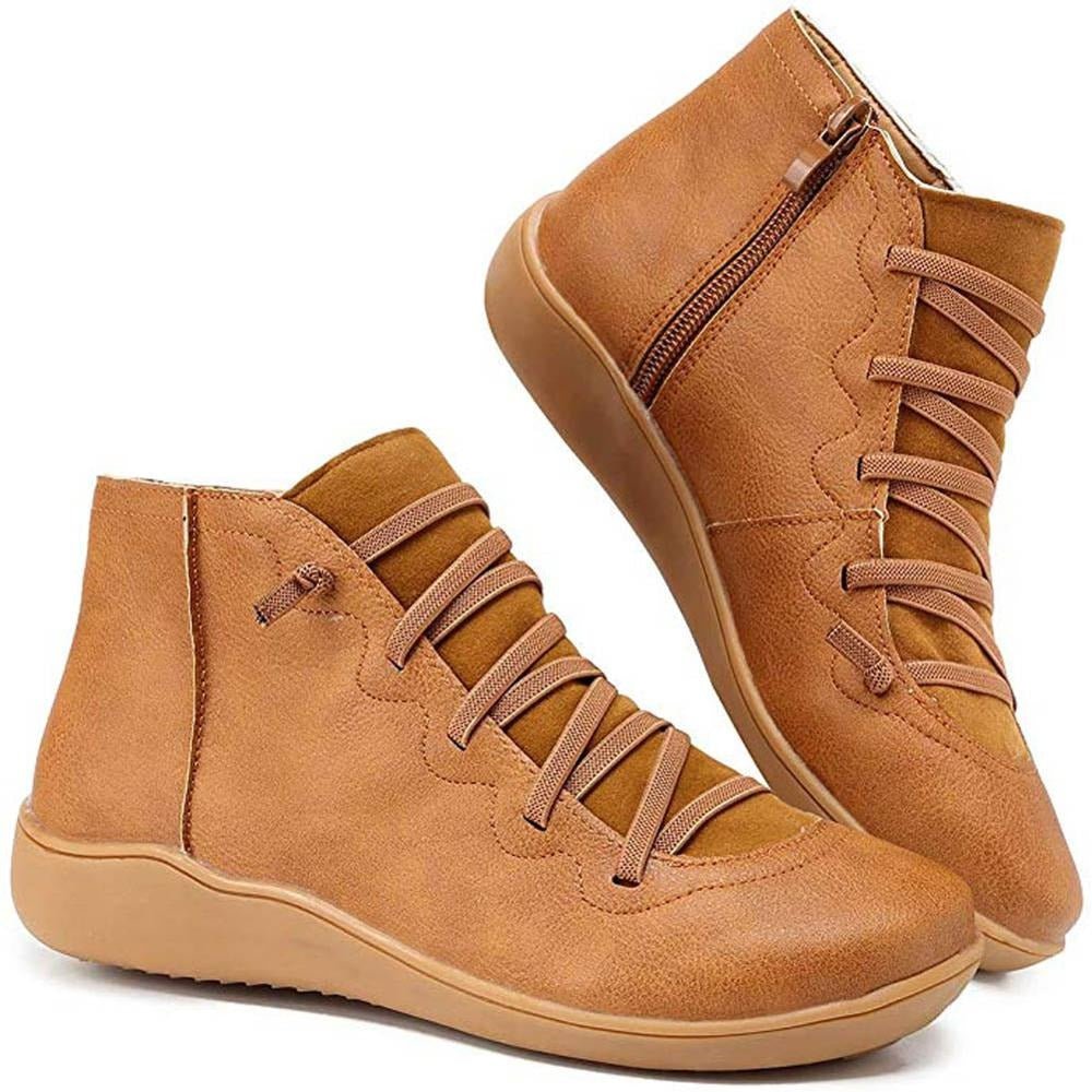 Orthea | Leren orthopedische enkellaarzen voor dames – Comfortabele laarzen met ritssluiting