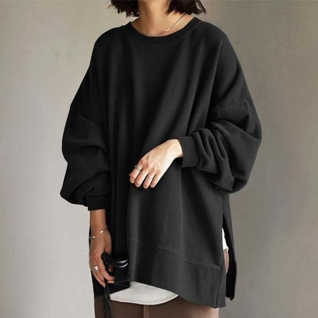 Rhiannon | Oversized trui voor dames – casual, lang, elegant, hoogwaardig breisel, zacht, comfortabel