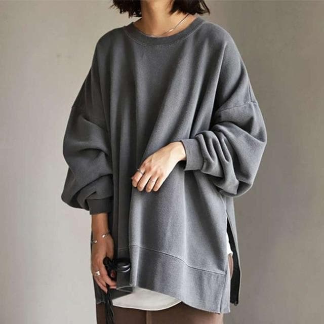 Rhiannon | Oversized trui voor dames – casual, lang, elegant, hoogwaardig breisel, zacht, comfortabel