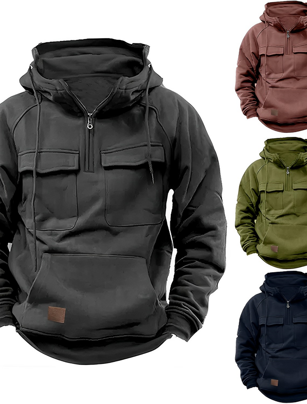 Orik | Sweat à capuche tactique fonctionnel à poches multiples, sweat-shirt urbain durable