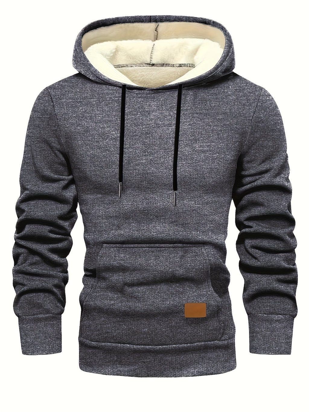 Xystus | Herenhoodie met fleecevoering – Warme wintertrui met capuchon en trekkoord