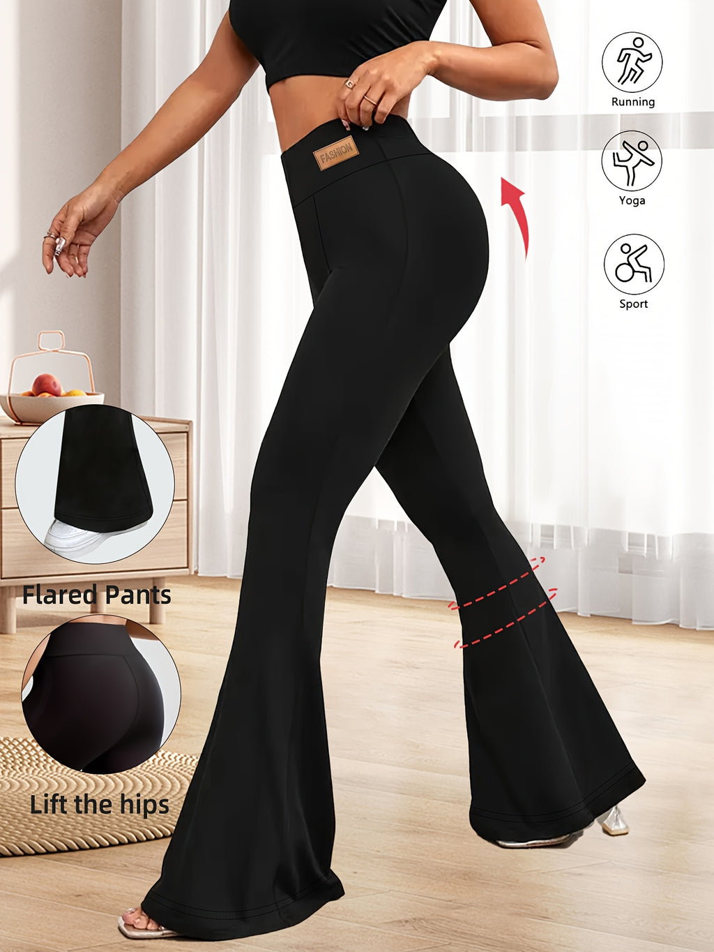 Raina | Uitlopende legging met hoge taille voor dames - Broek met buikcontrole