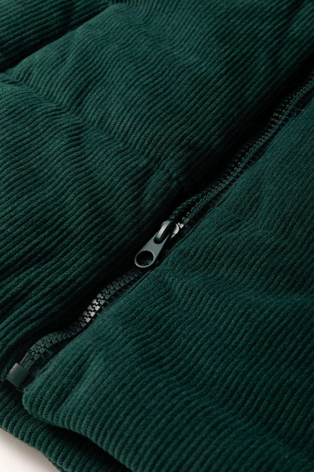 Dagny | Corduroy Puffer Vest met Ritssluiting Staande Kraag Casual Jack voor Dames