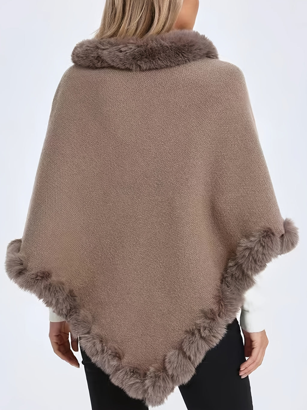 Faira | Elegant gebreide coltrui - bontrand, onregelmatige zoom, thermo damescape