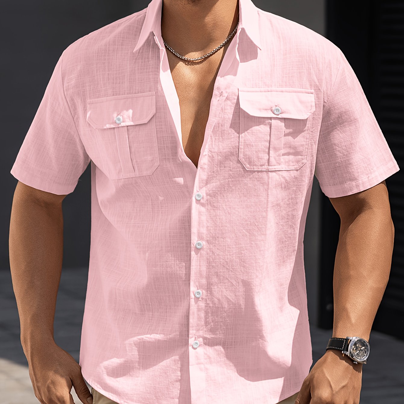 Bennett | Korte mouwen overhemd voor heren – ademend lichtgewicht casual strandshirt voor de zomer