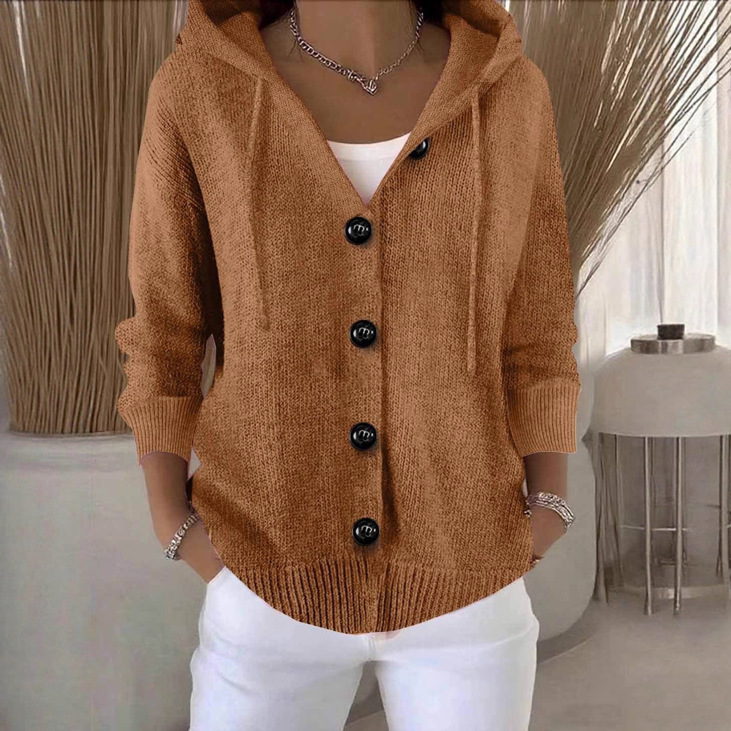 Quivira | Gilet en maille élégant et décontracté pour femme – Pull confortable à manches longues