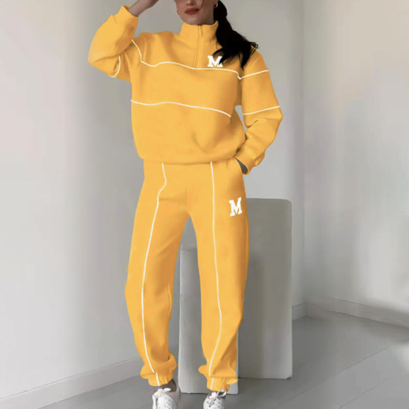 Laura | Casual tweedelige set met lange mouwen voor dames, loungetop en broek