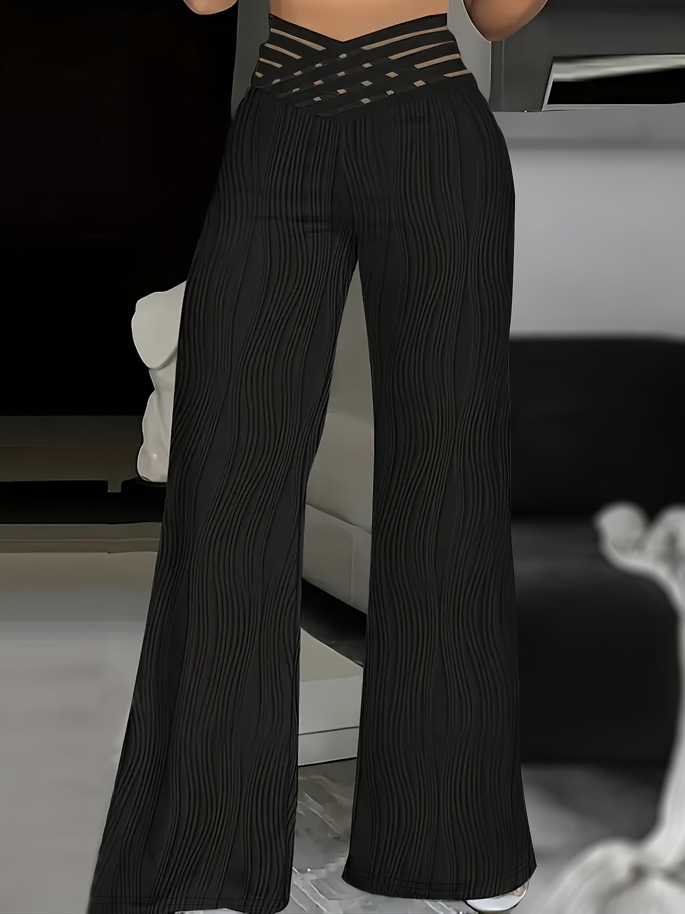 Moira | Broek met wijde pijpen en hoge taille Y2K los voor dames - Trendy casual mode
