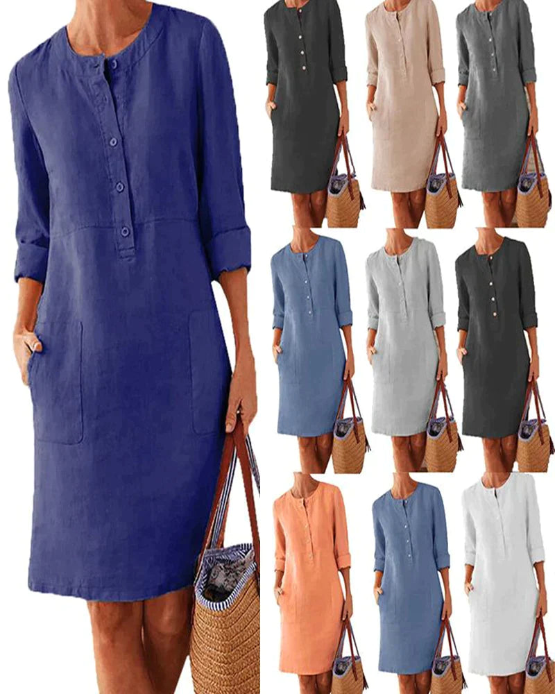 Elegante jurk in één kleur