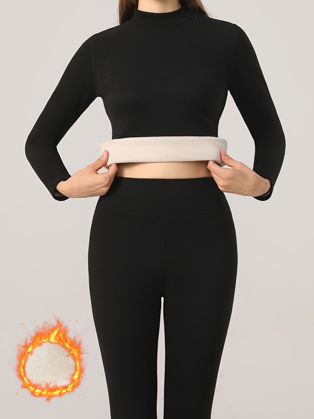 Evanthe | Thermisch damesondergoed - Loungewear voor herfst en winter, warme basis top en broek