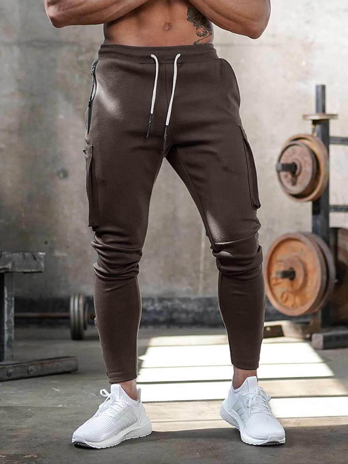 Tavian | Pantalon de jogging slim pour homme avec poches zippées – Vêtements de sport élégants et confortables