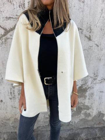 Kevra | Losvallend damesjack met opstaande kraag – Casual en modieuze bovenkleding met volledige ritssluiting