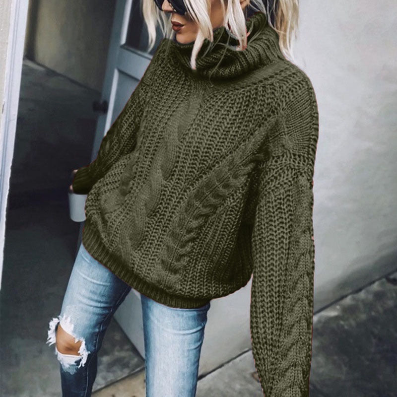 Rowella | Pull à col roulé élégant de couleur unie