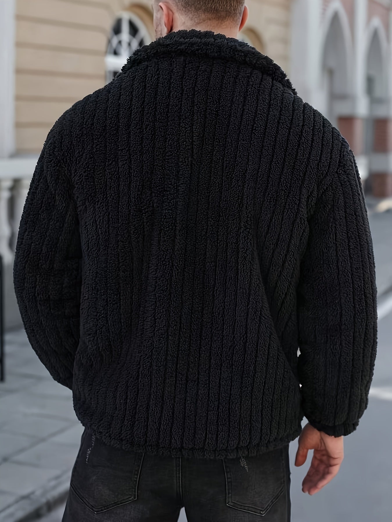 Bryler | Winterjas – Pluche fleecejas met luxe kraag, enkele knoopsluiting, zachte grijze casual bovenkleding