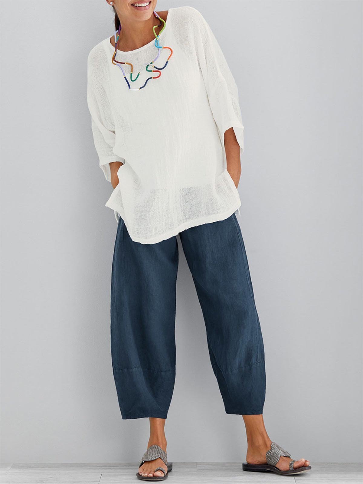 Evrielle | Casual Loose Fit Broek voor dames - Comfortabel, Ademend